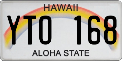 HI license plate YTO168
