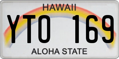 HI license plate YTO169