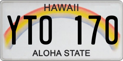 HI license plate YTO170