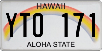 HI license plate YTO171