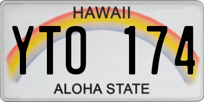HI license plate YTO174