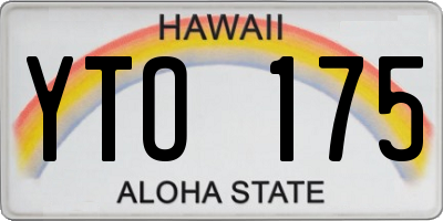 HI license plate YTO175
