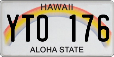 HI license plate YTO176