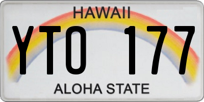 HI license plate YTO177