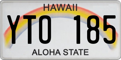 HI license plate YTO185