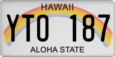 HI license plate YTO187
