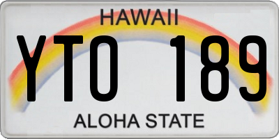 HI license plate YTO189