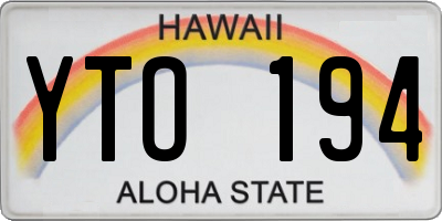 HI license plate YTO194