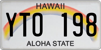 HI license plate YTO198