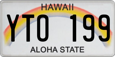 HI license plate YTO199