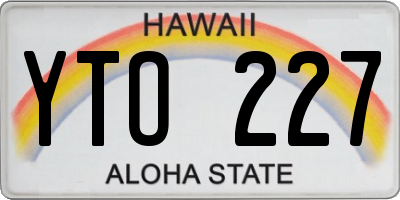 HI license plate YTO227