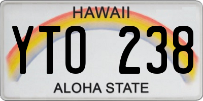 HI license plate YTO238