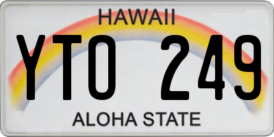 HI license plate YTO249