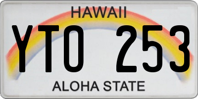 HI license plate YTO253