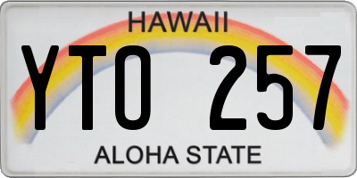 HI license plate YTO257
