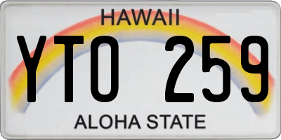 HI license plate YTO259