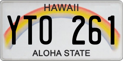 HI license plate YTO261