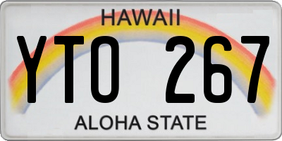 HI license plate YTO267