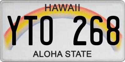 HI license plate YTO268