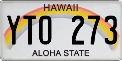 HI license plate YTO273