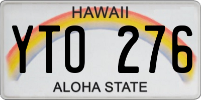 HI license plate YTO276