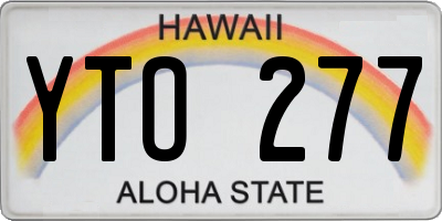 HI license plate YTO277