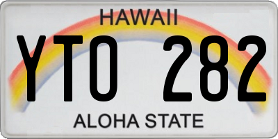 HI license plate YTO282