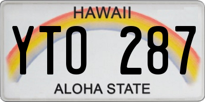 HI license plate YTO287