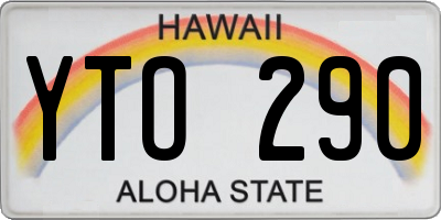 HI license plate YTO290