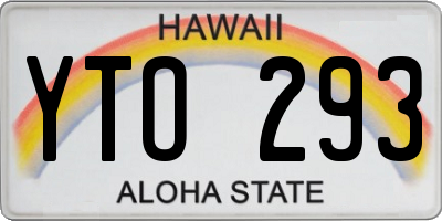 HI license plate YTO293