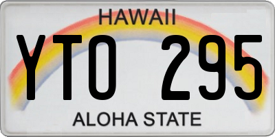 HI license plate YTO295
