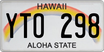HI license plate YTO298
