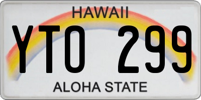 HI license plate YTO299