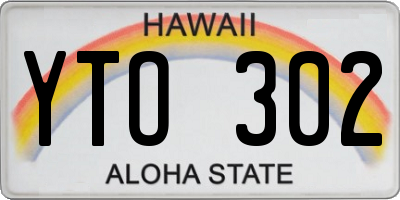 HI license plate YTO302