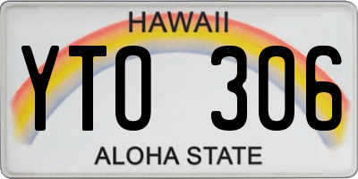 HI license plate YTO306