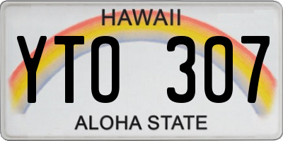 HI license plate YTO307