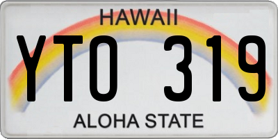 HI license plate YTO319