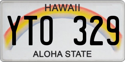 HI license plate YTO329