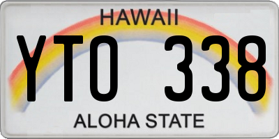 HI license plate YTO338