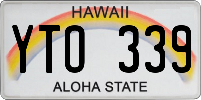 HI license plate YTO339