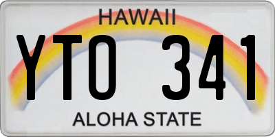 HI license plate YTO341