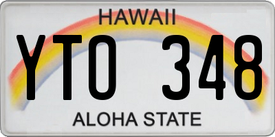 HI license plate YTO348