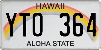 HI license plate YTO364
