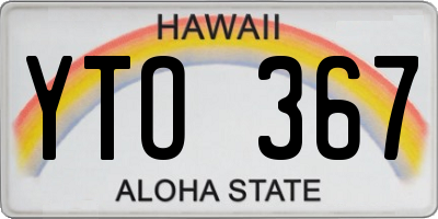HI license plate YTO367