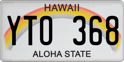 HI license plate YTO368