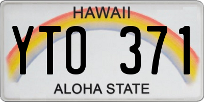 HI license plate YTO371