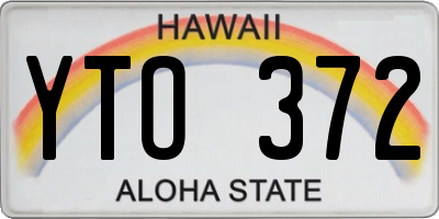 HI license plate YTO372