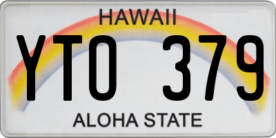 HI license plate YTO379