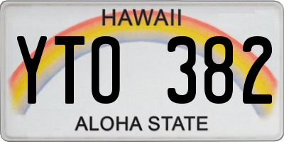 HI license plate YTO382