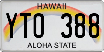 HI license plate YTO388